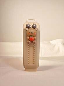 1 pieza Borrador retráctil navideño de dibujos animados lindo, limpio y con poco polvo, para estudiantes