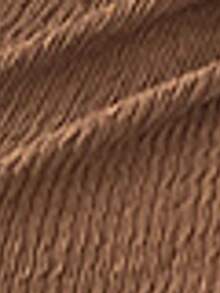 Vestido Assimétrico de Gola Alta e Cintura Envolvente em Cor Sólida