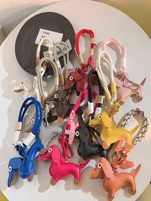 Creative And 3D Puppy Pendant Woven Nylon Short Hanging Rope Suitable For Phone Cases, Phone Pendants, Keychains, Headphones, Wristbands, Bracelets, Internet Celebrities, Fun And Cute Men's And Women's Styles