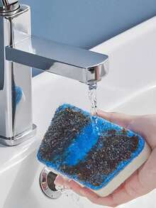 2/4pcs(1 Handle+3 Replacement Sponges/1 Handle+1 Replacement Sponges)Multi-Functional Long Handle Wall Brush - Detachable Bath Brush For Household Cleaning