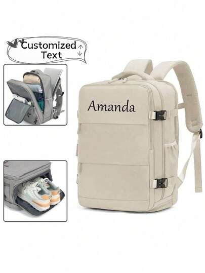 1 Custom Carry-On Bag 44x28x15 Ryanair Travel Backpack Small Plane Luggage Men's Backpack Flight , 14-Inch Laptop Backpack For School Hiking Work, Perfect For Office, Outdoor, Travel, College, Elementary School, Middle School, High School, Work, Business, Commuting, Stadium, Sports