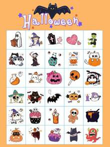 30 片万圣节防水纹身贴纸 | 可爱卡通图案、搞笑小鬼和南瓜图案、手臂背部身体临时贴纸、派对必备节日礼物不错之选