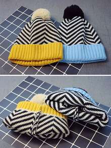 2 Packs Kids' Thermal Set - Striped Design, Stretch-Fit, 100% Polyester, Hand Wash Only, Unisex, Multiple Colors Available, Suitable For Daily Leisure, Parties, Autumn/Winter Seasons, And Christmas/Halloween/Easter Wear - Multicolor - View 3