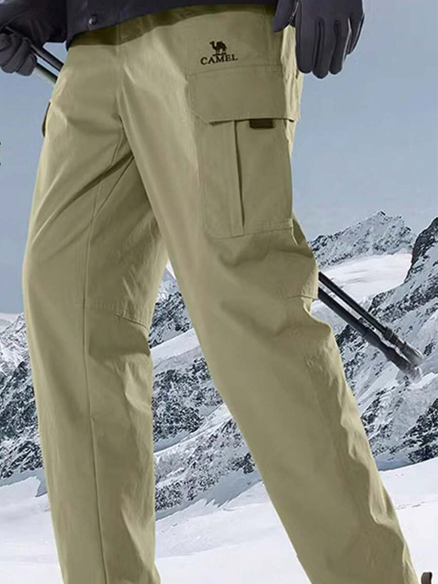 CAMEL CROWN Men's Casual Pants Autumn And Winter Plus Velvet Straight Overalls Men's Fashion Versatile Functional Trousers - Wetland Green - View 1