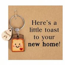 Bread Toast Keychain Women, Divorce Gifts Women, New Job Gifts Women, Gifts Teenage Girls, New Beginnings Gifts Women, College Her - New Home - View 1
