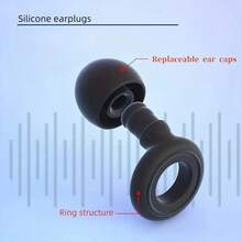 1 Pair Of Reusable Silicone Earplugs, Suitable For Sleeping And Swimming, Comes With 2 Replacement Tips, Can Be Used For Snoring Relief, Studying, Concerts, Comfortable And Durable - 白色 - 查看 11