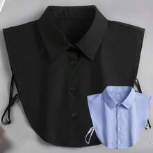 4pcs/1set Unisex Solid Color Detachable Pointed Collar, Shirt Collar, Versatile Collar Set For Dress For Christmas Decor - Handmade Fake Collar - View 5