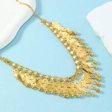 European & American Cross-Border Floral Leaf Iron Ball Pendant Necklace