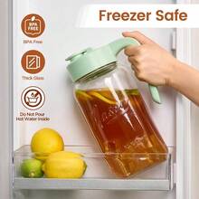 Mason Jar Pitcher With Tea Filter Airtight Leakproof Glass Pitcher With Lid 64 Oz Sun Tea Glass Jar For Outside Perfect For Sun Tea Lemonade And Iced Tea - Green - View 5
