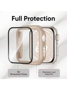 兼容 表带盒 男女款时尚运动柔软透气魔术自粘尼龙表带 + 磨砂纹理防摔防刮 PC 和钢化玻璃保护膜一体式表壳 兼容 40/41/42/44/45/46/49MM 替换表带盒 兼容 Series Ultra/11/10/9/8/7/6/5/4/SE 表带盒 可水洗表带 触摸感应表壳 - 奶茶色 - 查看 3