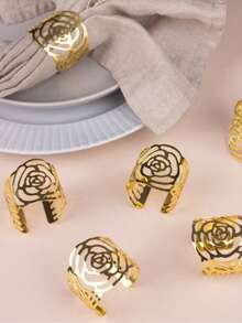 1 قطعة/6 قطع/12 قطعة من حلقات المناديل الإبداعية، حاملات المناديل الزخرفية لعيد الميلاد، الحياة الريفية، الزفاف، المطعم، الفندق، عيد الحب، الولائم، طاولات البوفيه، مستلزمات الحفلات، ديكور طاولة المطبخ المنزلي