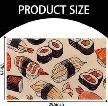 Sushi Pattern Indoor Door Mat For Entryway, 17x29.5 Inch, Fun Food Floor Doormat For Home Dr, Non-Slip Rug Mat For Living Room, Kitchen, Bedroom, Gifts For Lover,18561020