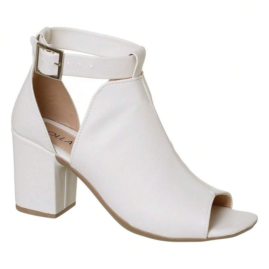 Lolla Maria Women's Closed Toe Ankle Boot Comfortable Heel Sandal - 白色 - 查看 1