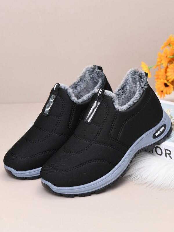 FI FATE INTERSECTION Casual Solid Color Plush Lining Women's Indoor/Outdoor Warm Fleece, Suitable For All Seasons