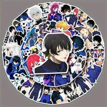 50 Blue Prison Anime Stickers, Vinyl Cartoon Decals, Reusable, Self-Adhesive, Irregularly Shaped, Suitable For Water Bottles, Laptops, Scrapbooks, Skateboards, Phone Cases, Suitable For Users 14 And Over - 50件 - 查看 1
