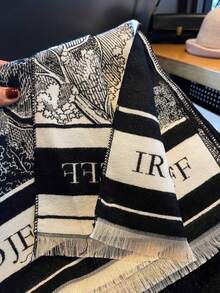 1 pièce Écharpe réversible pour femmes, chaude et luxueuse, convient pour l'automne/l'hiver pour les robes