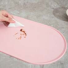 1 件猫喂食垫，防滑、防水、防溢出设计，椭圆形宠物食品垫，带有凸起的边缘和喂食孔 - 耐用易清洁的表面，适用于干湿食物，防刮垫，适用于猫/狗碗、多宠物家庭、狗主人 - 彩色 - 查看 6