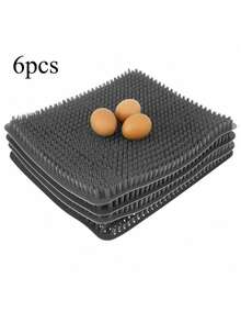 6pcs Washable Chicken Nest Pads, Plastic Poultry Egg Laying Mats, Suitable For Chickens & Ducks, Reusable, Anti-Slip & Breathable Hen House Bedding