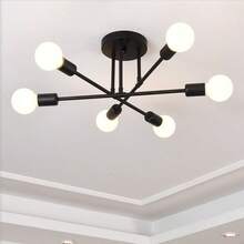 Nordic Style Ceiling Light, Bedroom/Dining Room Branched Pendant Lamp, Creative Industrial Iron Art Chandelier - Multicolor - View 12