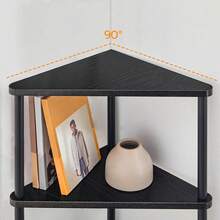 HOOBRO Scaffale Libreria ad Angolo, Scaffale a 5 Livelli, con Struttura Metallica in Stile Industriale, Organizzatore Espositore per Piante, per Piccolo Spazio, Nero EBK33CJ01