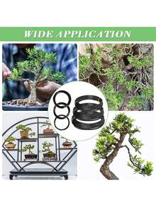 1卷盆景树线，植物支撑盆景训练线，阳极氧化铝盆景训练线，（10米/32.8英尺） - 黑色 - 查看 4