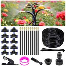 360° Adjustable Drip Irrigation System - Garden Watering System 33FT With 10 Nozzles, Drip Irrigation Kit For Garden, Yard, Lawn, Greenhouse, Plants, 5/16 Inch Hose - Black - View 7