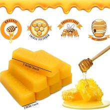 4/8 块黄色纯蜂蜡块，高品质，无需电源，适用于蜡烛制作、DIY 工艺品、手工护肤品 - 黃色 - 查看 9