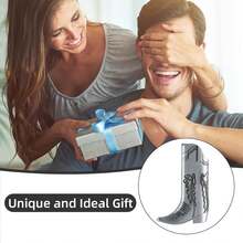 Cowboy Boot Lighter Sleeve Cover, Lighter Sleeve Cover For Mini Bic J5 Accessories Decoration For Everyday Carry Or Travel Gift - Bạc - Xem 7