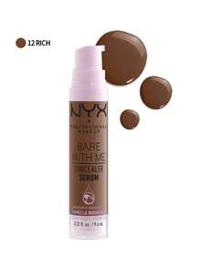 NYX Serum che khuyết điểm Bare With Me 12 Kem che khuyết điểm trang điểm đậm 0,32oz/9,6ml Kiểu tóc như nét vẽ có thể tạo màu Nhanh khô Lớp nền tự nhiên Lâu trôi Phù hợp cho bạn gái Vợ Mẹ Bạn bè Sinh nhật Tiệc tốt nghiệp Du lịch Cắm trại Ngoài trời Trường học Chuyến đi khuôn viên trường Lễ hội Kỷ niệm Mùa thu Mùa thu Helloween Phong cách mùa thu Đàn ông Cổ điển Tiền bạc Quyến rũ Khiêm tốn Hiện đại Sang trọng - 12 Giàu có - Xem 2