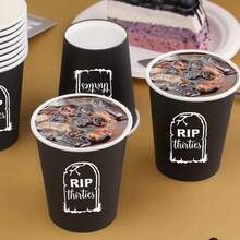 10/20/40 piezas Vasos de 9oz para fiesta de 40 cumpleaños - Muerte a mis 30s Decoraciones de fiesta de 40 cumpleaños - Descansa en paz a mis treinta Vasos de fiesta de 40 cumpleaños Suministros desechables de mesa - Recuerdos de fiesta de 40 cumpleaños para mujeres y hombres Decoraciones de 40 cumpleaños - 30 - Ver 2