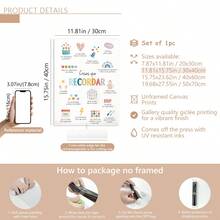 1 pieza Citas en español Cosas para recordar Arte de pared para niños Decoración de oficina de terapia en español Lienzos Arte de pared Carteles, Rincón tranquilizante en español Decoración de habitación de bebé