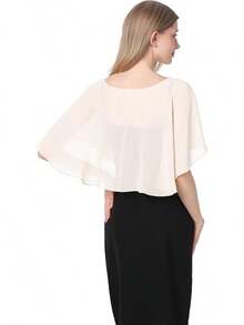 Chiffon Lace Shawls And Wraps For Brides - 淡香檳色 - 查看 4