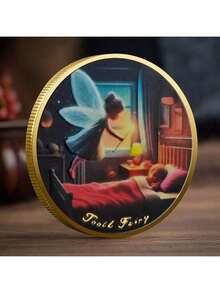 1 szt. Złota/srebrna moneta kolekcjonerska z motywem Wróżki Zębuszki, nagroda, metalowa pamiątkowa moneta, zabawka, pamiątkowa moneta z motylem, pamiątkowa moneta z przebudzeniem, pamiątkowa moneta z transformacją, szczęśliwa moneta (dostępne różne style) - Wielokolorowe - Zobacz 13