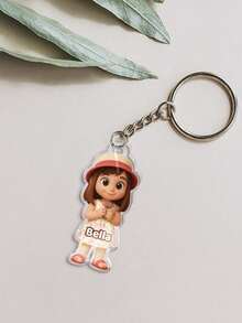 Custom 2D Character Art, Render 2D Figures Based On Uploaded Photos, Personalized Keychain Gift For Family And Friends - As Shown - View 12