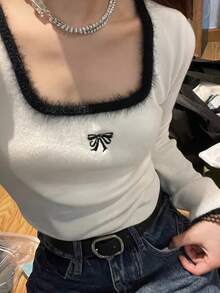 Women Knit Tops - White - View 6