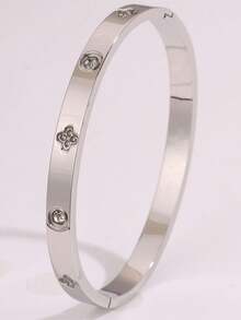 18K镀金不锈钢幸运花手链，情人节送给她的优雅礼物 - 款式17 - 查看 6