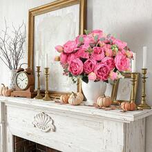 1/3/80 bông hoa giả, hoa mẫu đơn lụa, bó hoa cưới, hoa hồng giả, hoa cẩm tú cầu dùng cho bình hoa cưới, trang trí nhà cửa, phòng ăn, phòng ngủ, phụ kiện tiệc sinh nhật, lễ hội, trang trí sân vườn ngoài trời, trang trí phòng ngủ, nguyên liệu làm vòng hoa DIY, vật liệu trang trí tiệc sinh nhật, phụ kiện trang trí nhà cửa, ngày Valentine, trang trí phòng ngủ, trang trí phòng ngủ. - Màu Hồng Tươi - Xem 6