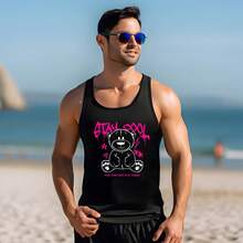 CAMISETA OLIMPICA DEPORTIVA GYM URBAN CASUAL OSOS URBANOS CALACAS CHIDAS ANIME ROCK OH411 - Negro - Ver 1