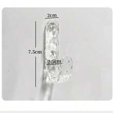 4pcs Acrylic Diamond Wall Hooks - Heavy Duty, Waterproof, Adhesive Hooks For Hanging Towels, Coats & More!