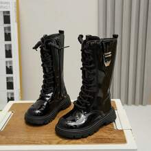 1 Pair Teen' Boots, New Autumn/Winter 2025 Collection, Teen's High-Top Boots, Mid-Calf Casual Versatile Outdoor Shoes