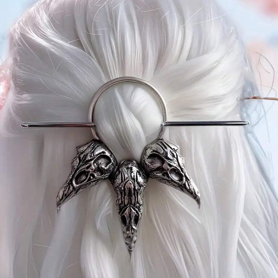 [Viking Hairpin] Vintage Viking Hairpin| 1pc Animal Hairpin Women Spiritual Hair Accessories Women Jewelry - 古董銀器 - 查看 1