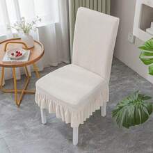 6 Stücke /4 Stücke /1 Stück Esszimmerstuhlbezüge, dehnbare Parsons Stuhlhussen mit Rock, Stuhlbezüge für Esszimmer, Restaurant, Bankett
