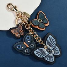 1 Pc New Colorful Butterfly String Women'S Fashionable Bag Pendant Tassel Butterfly Keychain Pendant - 蝴蝶串圖片色包包掛件 - 查看 3