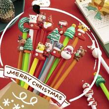 10pcs/20pcs Christmas Series Neutral Pens, Christmas Event Sharing Pens, Christmas Small Gifts, Student Prize Gifts, Practical Christmas Gifts