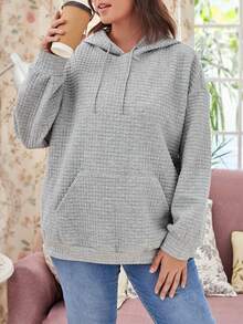 Womens Clothes Workout Clothes Women   Tops For Women  Hot Outfits   Ropa De Mujer Solid Color Waffle Drawstring Hoodie, Casual Long Sleeve  Pocket Sweatshirt, Suitable For Autumn And Winter, Women's Clothing   Women's Winter Clothing Of Women's Winter Clothing Women's Winter Fashion Women's Winter Promotion Of Women's Winter Clothing    Vestidos Elegantes De Mujer  Vestidos Elegantes Para Fiesta  Vestidos De Mujer   Vestidos De Mujer Casual  Vestidos De Gala    Dresses For Women Elegant   Active Wear Women   Summer  Gym Mujer  Gym Mujer  Workout Clothes For Women  Sweatshirts For Women  Women's All Season Clothes Women's Spring Clothes Women's Summer Clothes Women's Year Round Outfits Spring Fashion For Women Summer Fashion For Women - Xám - Xem 5