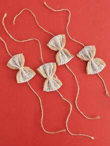 5/10/20 Stücke Weihnachtsbaum Ornament, 6 * 8cm Weihnachtsschleife, Juteband-Schleife, Hängende Weihnachtsbaum Dekoration, geeignet für Innenraum Weihnachtsdekoration, Familien-Party Dekoration, Baby-Shower Party Dekoration, Geburtstags Dekoration