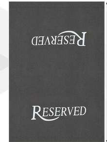 46*30cm Black & Gray Chair Back Seat Reservation Card - Pre-Ordered For Restaurant, Wedding, Various Holiday Parties, Fabric Reserved Sign - Multicolor - View 8