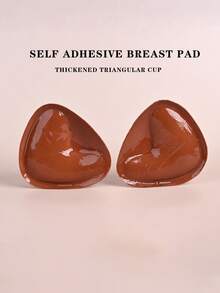 2pcs Brown Reusable Self-Adhesive Bra Lift Tape, Sticky Bra Pad Inserts To Create Fuller Bust Look For Small Chest Women, Suitable For Dresses, Bikinis Or Lightweight Summer Clothes - Brown - View 10