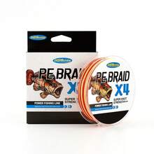 Línea de pesca trenzada - Rendimiento de alto rendimiento de grado profesional para agua salada y agua dulce - Línea de pesca de colores trenzada de 4 hebras de 300M talla grande fuerte y multifilamento PE para mayor visibilidad