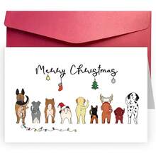 1 pieza, Tarjeta de Navidad divertida de perro con sobres, Regalos de Navidad con humor para amantes de los perros, Tarjeta de cumpleaños para él, ella, novia, esposa, amigo